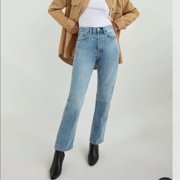 Aritzia Denim Forum The BF High Rise Loose Jeans 28LX27W - Picture 1 of 10